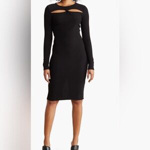 Missguided Black Long Sleeve Dress